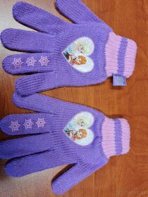 Dívčí čepice a rukavice Anna a Elsa - 2