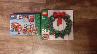 Lego 40499 Santovy sáně 40423 adventní věnec - 2