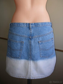 SEXY džínová mini sukně - pas 80 cm, vel. 14 - 2