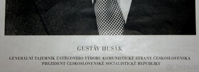 Prezident ČSSR Gustav Husák plakát, hledí vpravo - 2