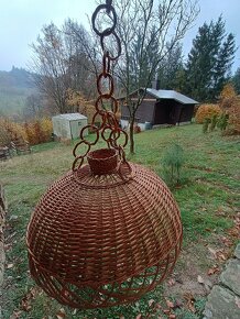 Proutěný lustr - 2