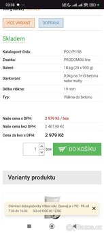 Polypropylenové vlákna do betonu aldyhydu aj.. - 2