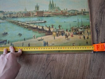 Obraz Kolín nad Rýnem – stará litografie, reprodukce - 2