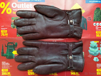 Rukavice kožené zimní s beránkem - 2