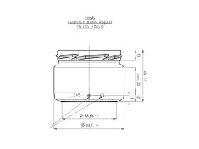 Víceúčelové sklenice POMA 265 ml - 2