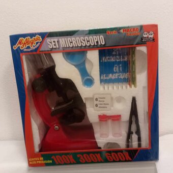 Dětský set mikroskop zcela nový +doplňky SLEVU hračka - 2