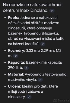 Nafukovací bazén Dinos - 2
