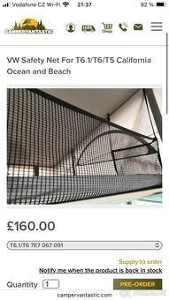 Bezpečnostní síť pro vrchní postel VW T6.1/T6/T5 California - 2