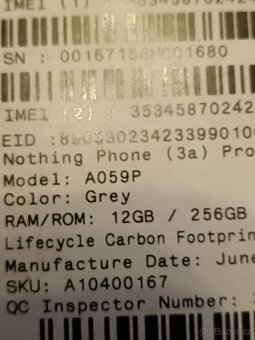 Nothing Phone A3pro , 256GB - 2