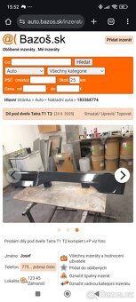 Díl pod dveře Tatra T1 T2 - 2