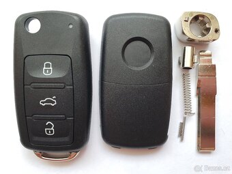 Klíč Škoda Vw Seat Audi 2 / 3 tlačítka. - 2