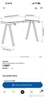 IKEA TROTTEN 140x80 - béžová - 2