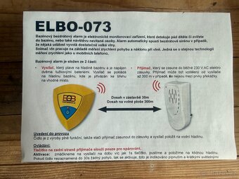 Bazénový bezdrátový alarm ELBO-073 - 2