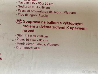 Balkónový nábytek dřevo Agát - 2