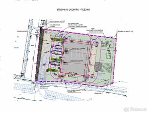 Prodej pozemku (811 m2) se stavebním povolením na trojdům; T - 2