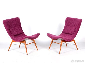 Párová retro křesílka, křesla po renovaci, M. Navrátil, 1965 - 2