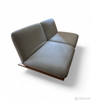 Dieter Knoll ROZKLÁDACÍ POHOVKA, dřevo, textil, šedá - 2