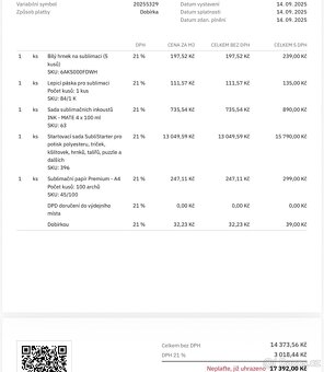 Prodám sublimační sadu - 2