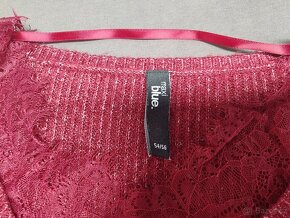 Dámský svetřík červený vel. 54 / 56 maxi blue svetr - 2