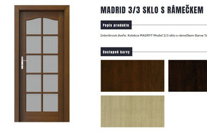 Dveře 70cm celoprosklené nevybalené 1800kč, pravé - 2