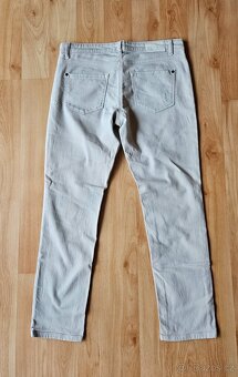 Světlé dámské bokové jeansy - vel.L - 2