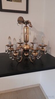 Mosazný lustr s ověsy - 2