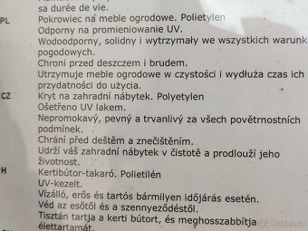 Kryt na zahradní nábytek kus 100,-Kč - 2