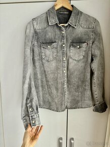 Šedá jeans košile, LTB, vel. S - 2
