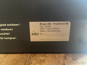 Magnetofon Braun TG 504, páskový magnetofon TG 502 TG 550, i - 2