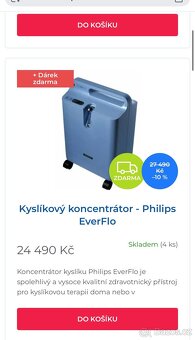 Kyslíkový koncentrator v záruce (3mesice starý) - 2