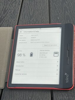 Čtečka knih Tolino Vision 5 8GB černá + obal - 2