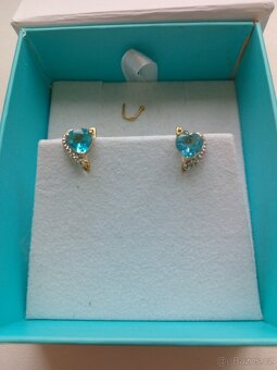 zlaté náušnice s diamanty - 2