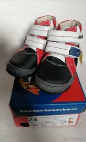 Kožené kotníkové celoroční boty KTR - vel. 20 - 2