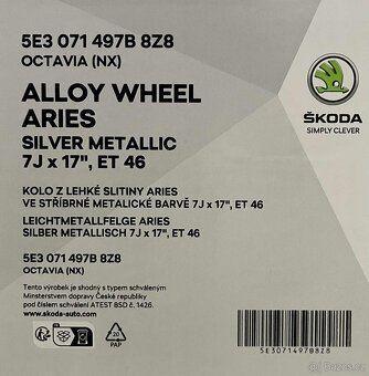 Aries Škoda Octavia, Superb IV. 5x112x17 ALU nová sada - 2