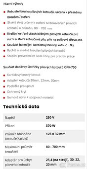 Bruska na pilové kotouče - 2