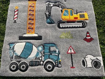Dětský koberec - stavební stroje - 2