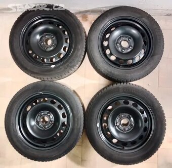 Zimní sada 105/55/R16 - 5x112 ET48 6Jx16 - pneu Continental - 2
