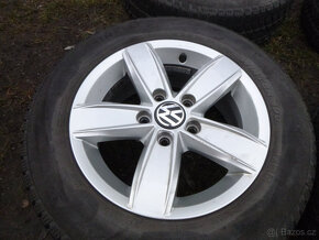 4x orig. alu vw (5x112) zimní pneu 195/65 r15 - 2