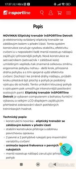 Eliptický trenažér Insportline Detroit - 2