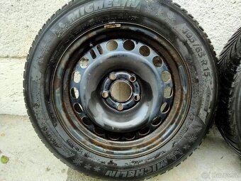 Ocelová kola 6,5J x 15, 5x110, ET 35, zimní pneu 195/65 R15 - 2