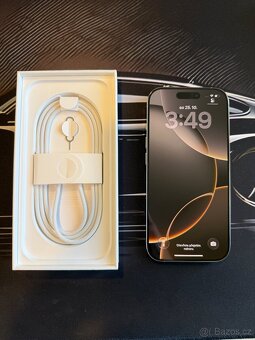 IPhone 16 PRO 128GB Stříbrný TOP stav - 2