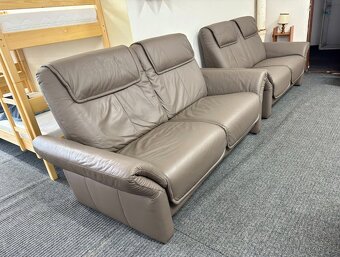 Sedací souprava 3 + 2 - kůže - zánovní - 2