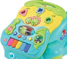 Dětské hrající edukační chodítko Baby Mix modré - 2