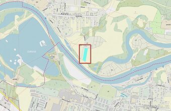 Prodej pozemku přímo u toku řeky Labe - 7 781 m² - kú Káraný - 2