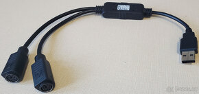 Redukce PS121: USB na 2x PS/2 (klávesnice a myš) - 2