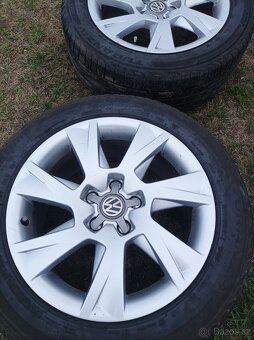 ALU kola 5x112 R17 Audi, vw - letní Bridgestone 215/55/17 - 2