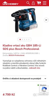 Bosch profesional aku sds plus - nepouzite - 2