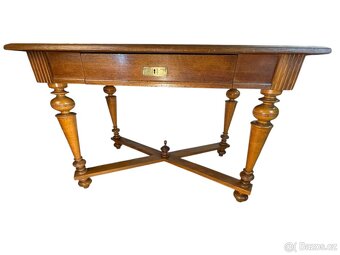 Starožitný dubový stůl – historismus - 2