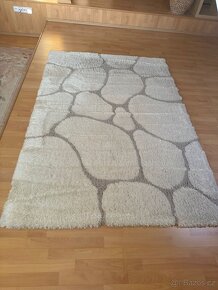 Koberec s vysokým vlasem, 160/230 cm, béžová - 2