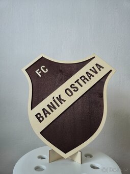 Dřevěné logo FC Baník Ostrava - 2